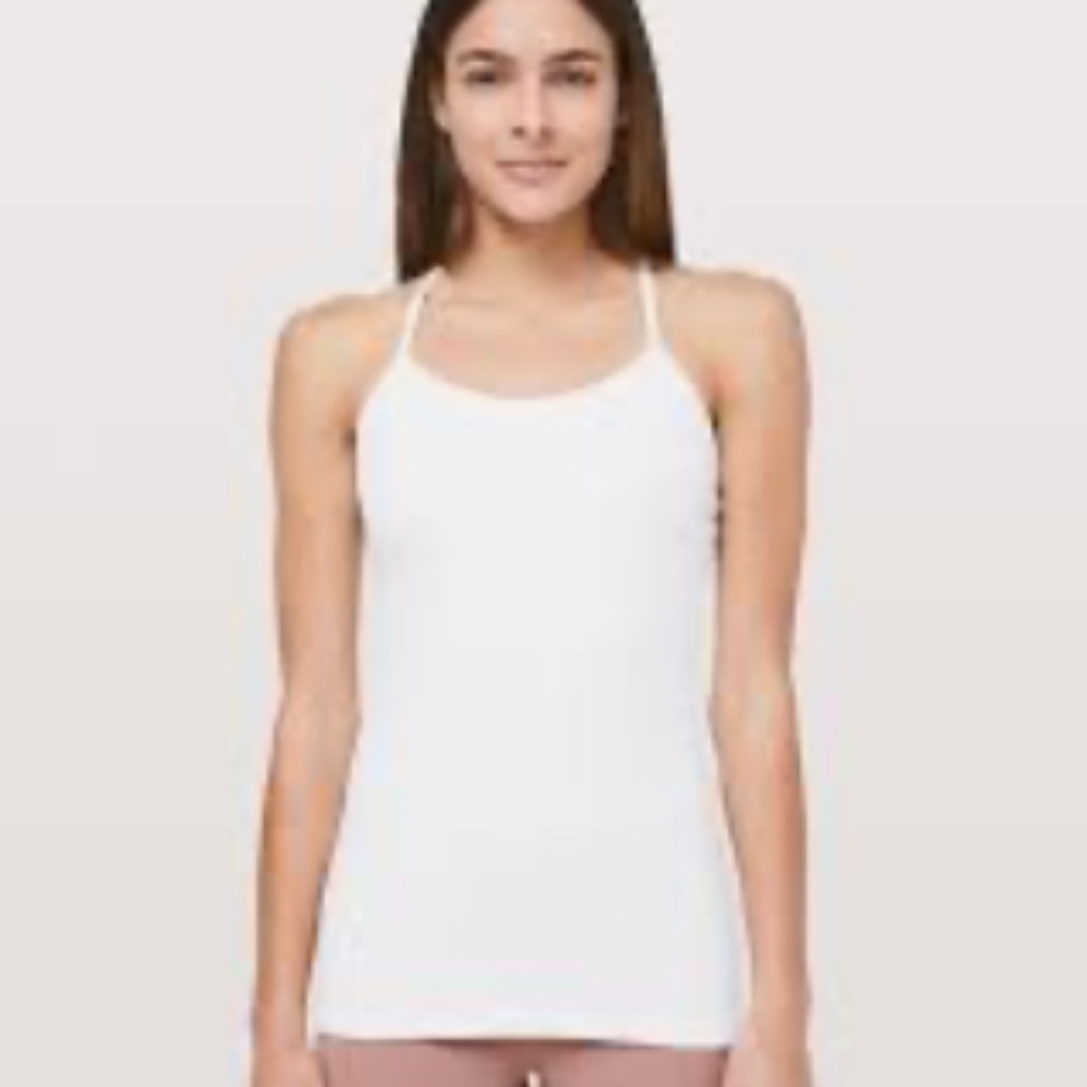 Lululemon Power Y Tank White 8 NWOT